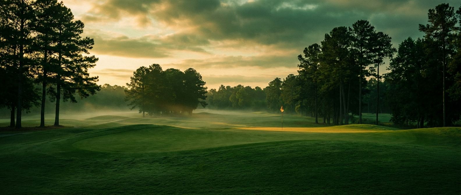Golf course at dawn